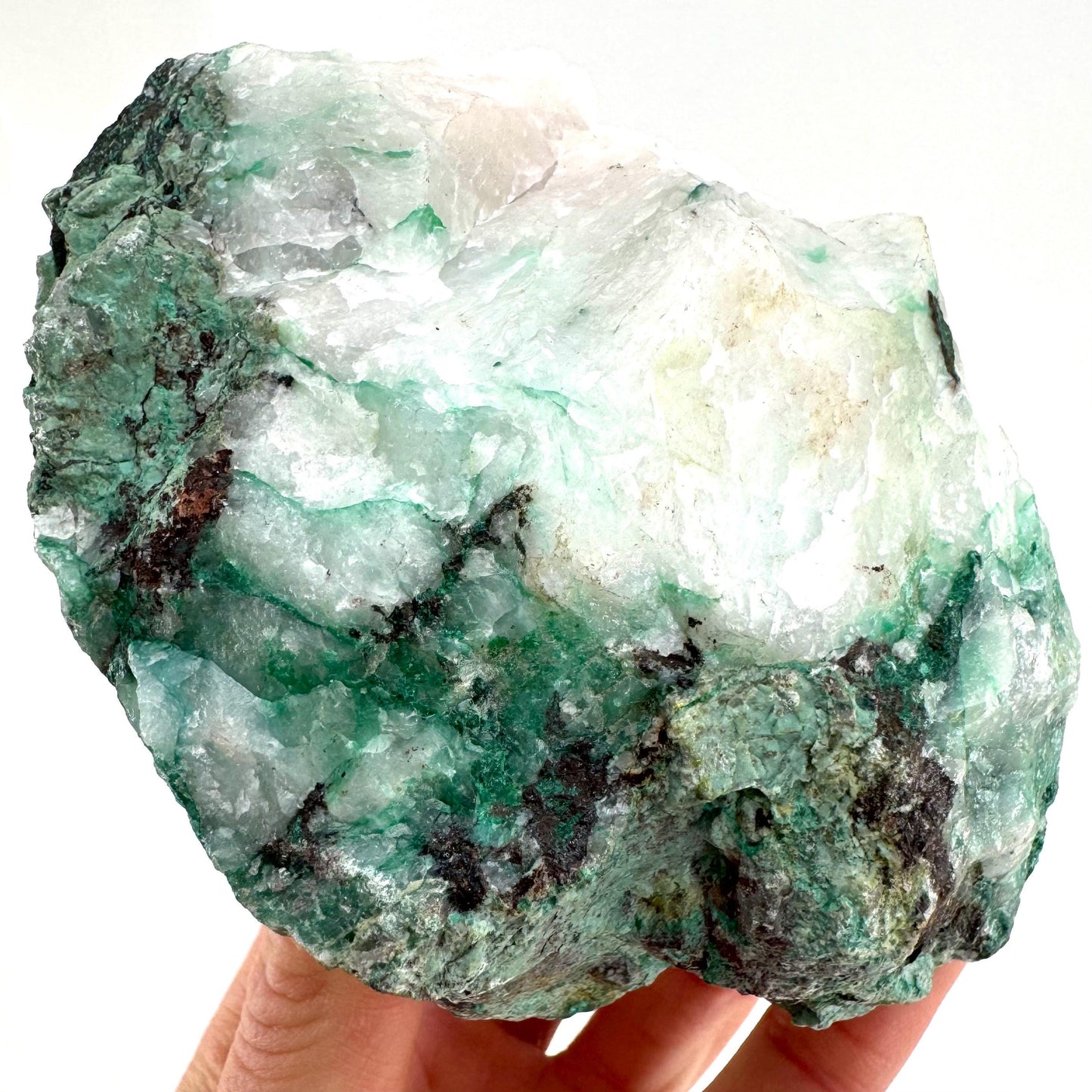 Ajoite in Quartz Specimen, raw ajoite, raw crystals, mineral specimen