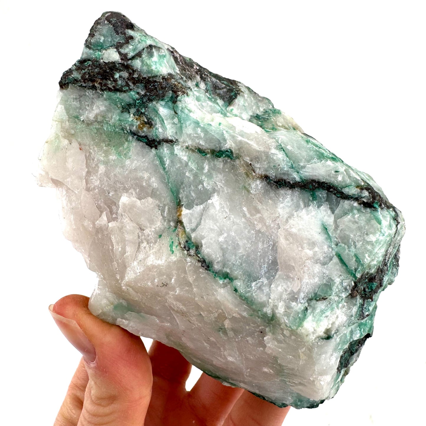 Ajoite in Quartz Specimen, raw ajoite, raw crystals, mineral specimen