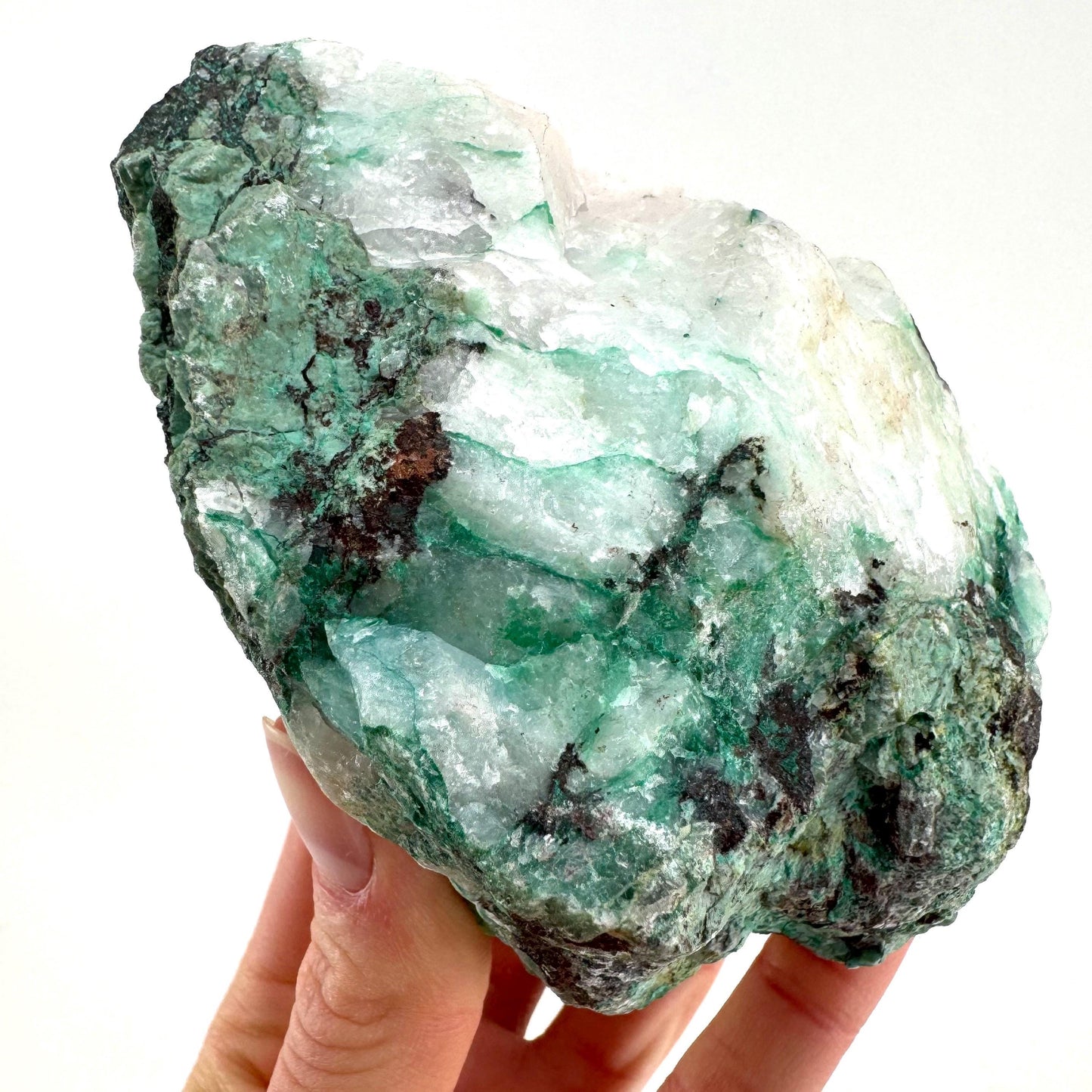 Ajoite in Quartz Specimen, raw ajoite, raw crystals, mineral specimen
