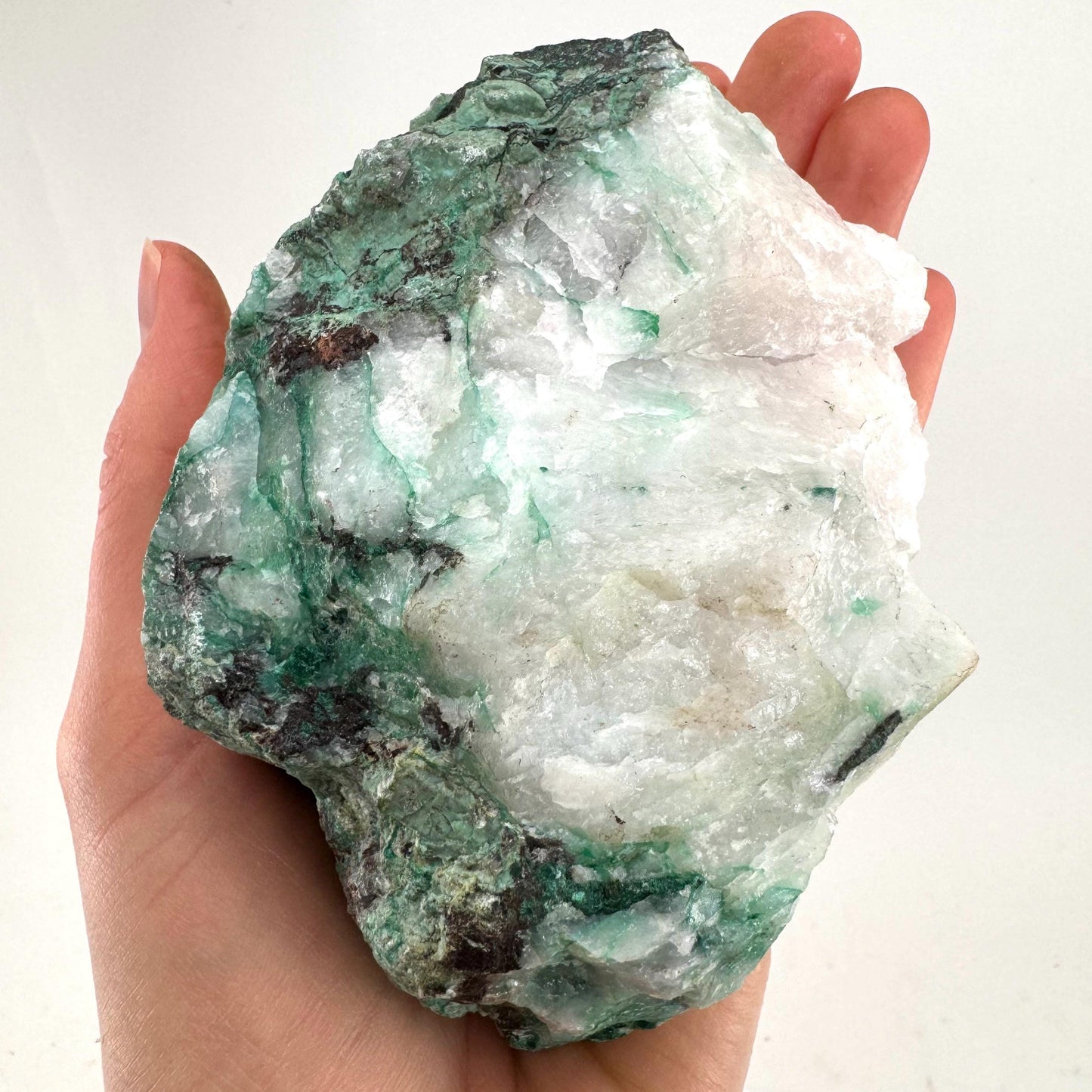 Ajoite in Quartz Specimen, raw ajoite, raw crystals, mineral specimen