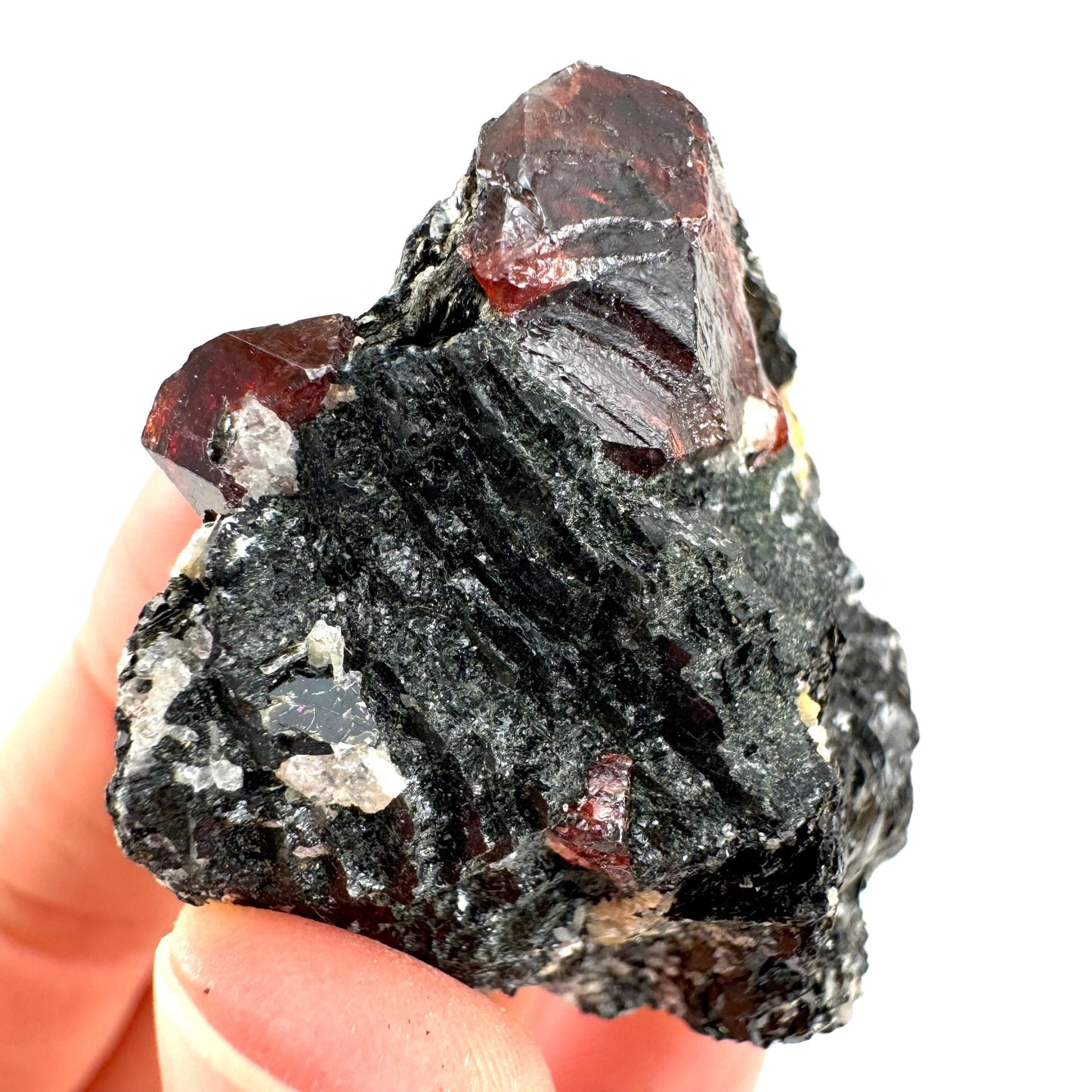 Red Zircon on Matrix (Pakistan) | natural red zircon, raw zircon, zircon crystal, mineral specimen