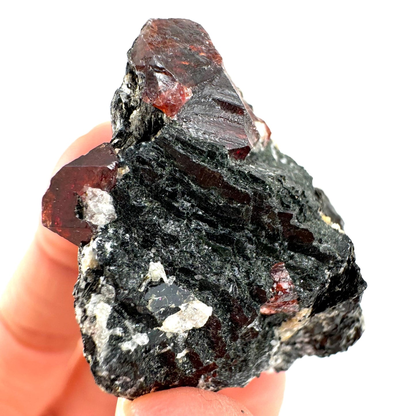 Red Zircon on Matrix (Pakistan) | natural red zircon, raw zircon, zircon crystal, mineral specimen