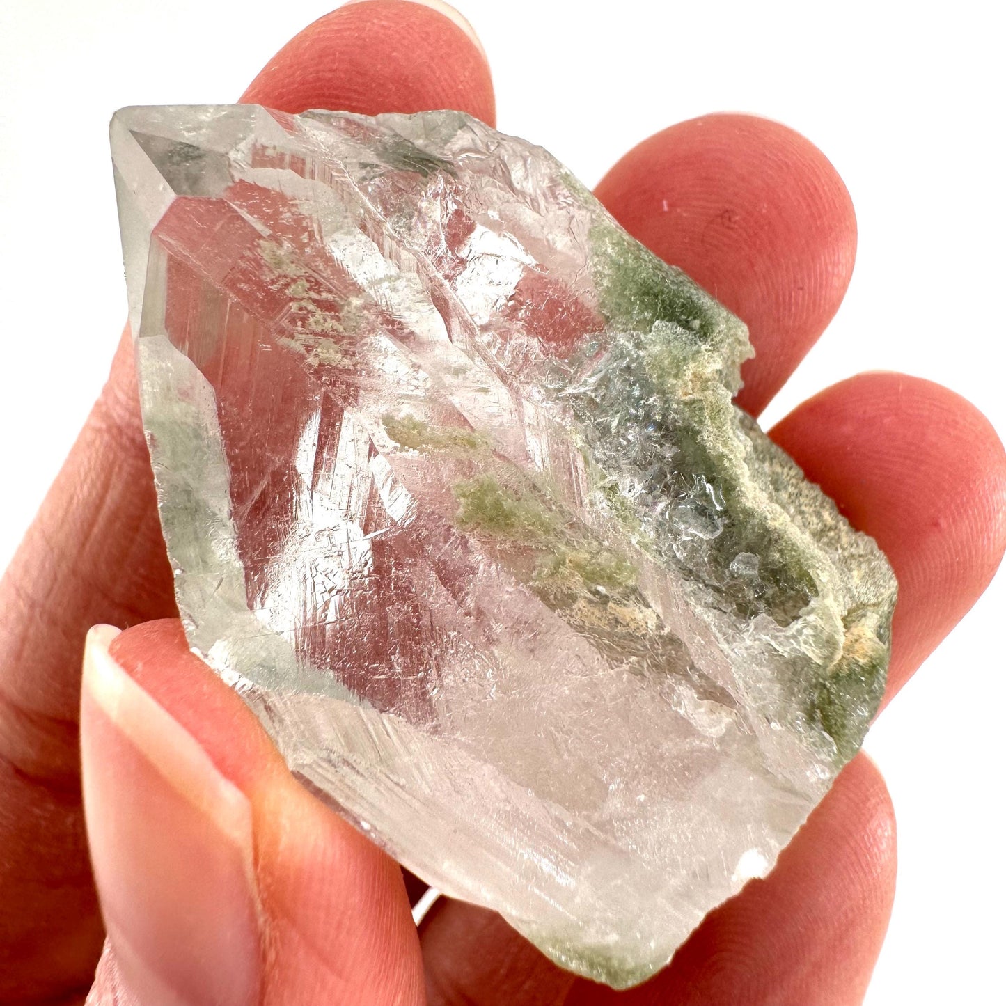 Chlorite Quartz (Pakistan) | green phantom quartz crystal, green chlorite quartz, mineral specimen
