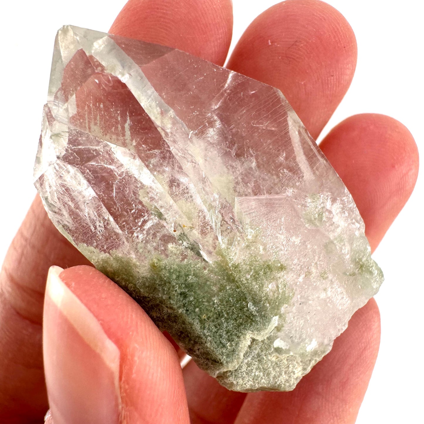 Chlorite Quartz (Pakistan) | green phantom quartz crystal, green chlorite quartz, mineral specimen
