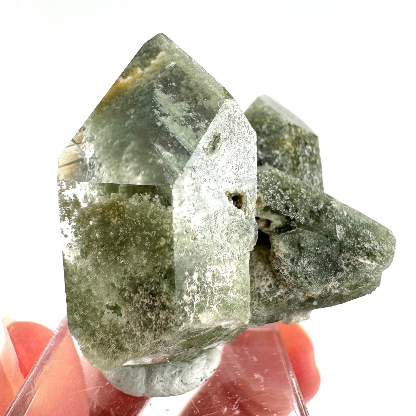 Chlorite Quartz (Pakistan) | green phantom quartz crystal, green chlorite quartz, mineral specimen