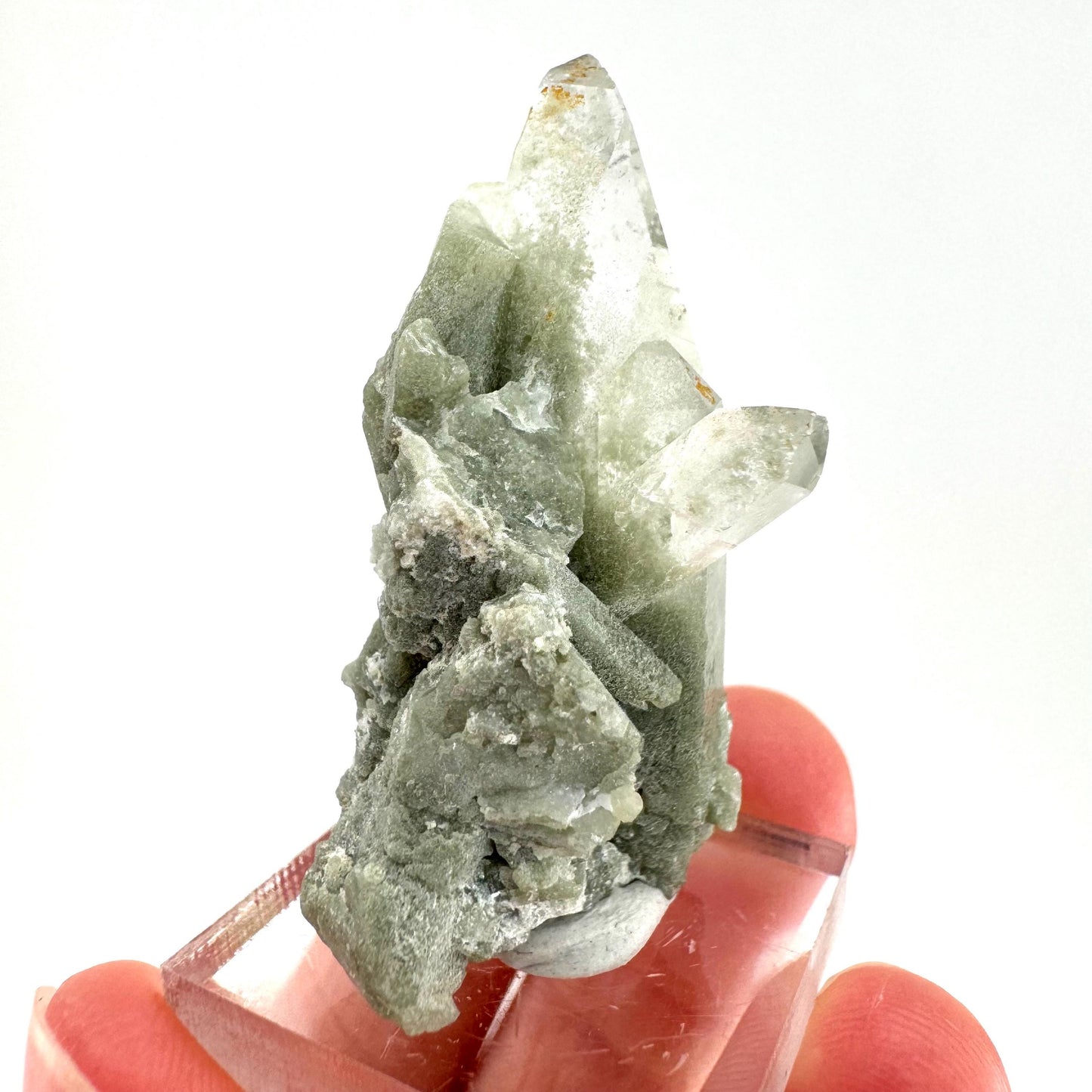 Chlorite Quartz (Pakistan) | green phantom quartz crystal, green chlorite quartz, mineral specimen