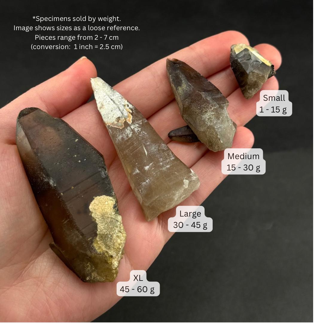 ONE Hyalite Opal on Smoky Quartz Point (Namibia) | UV reactive Hyalite Opal on smoky quartz, smoky quartz crystal