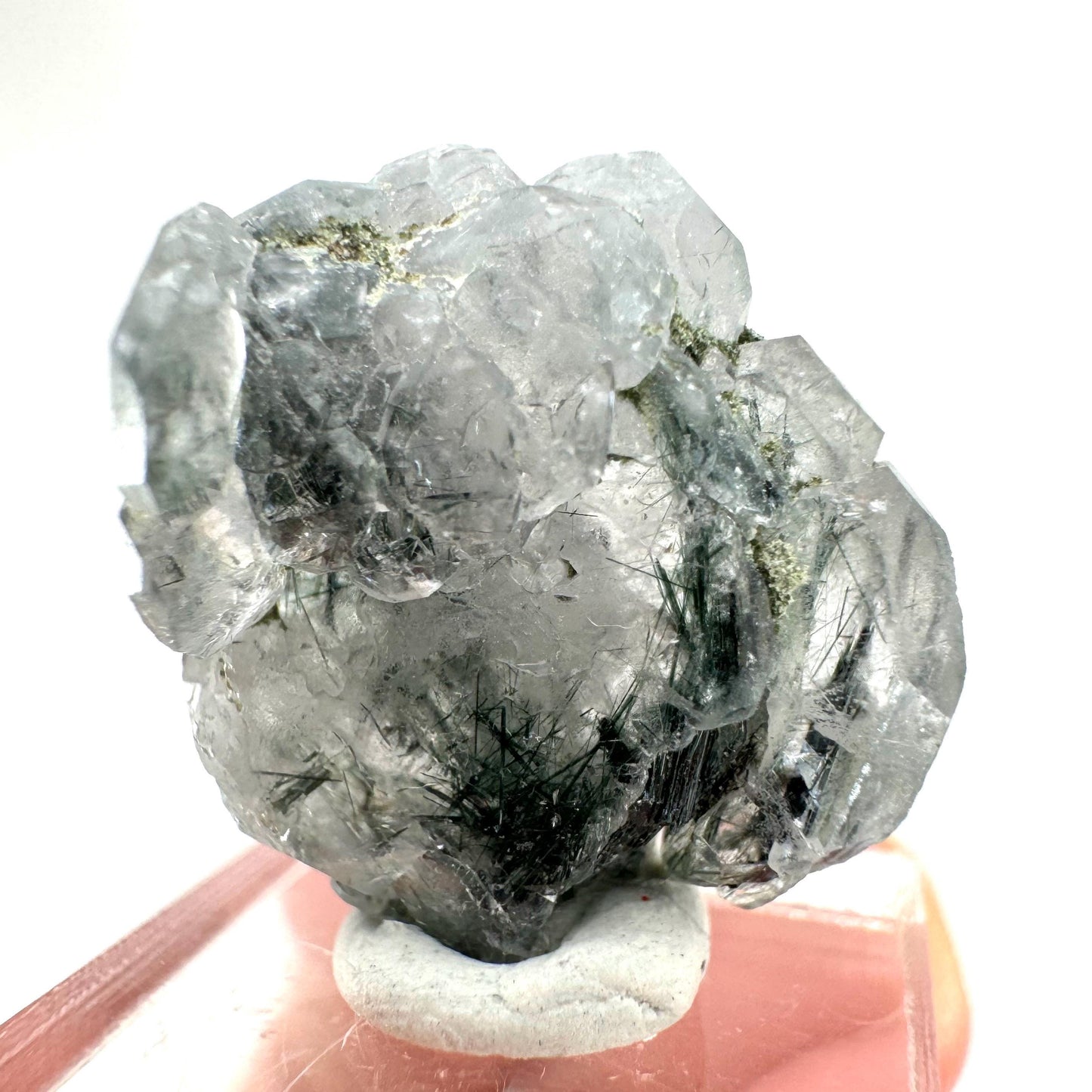 Fluorapatite with Actinolite Inclusions (Pakistan) | terminated apatite crystal, mineral specimen, rare crystals