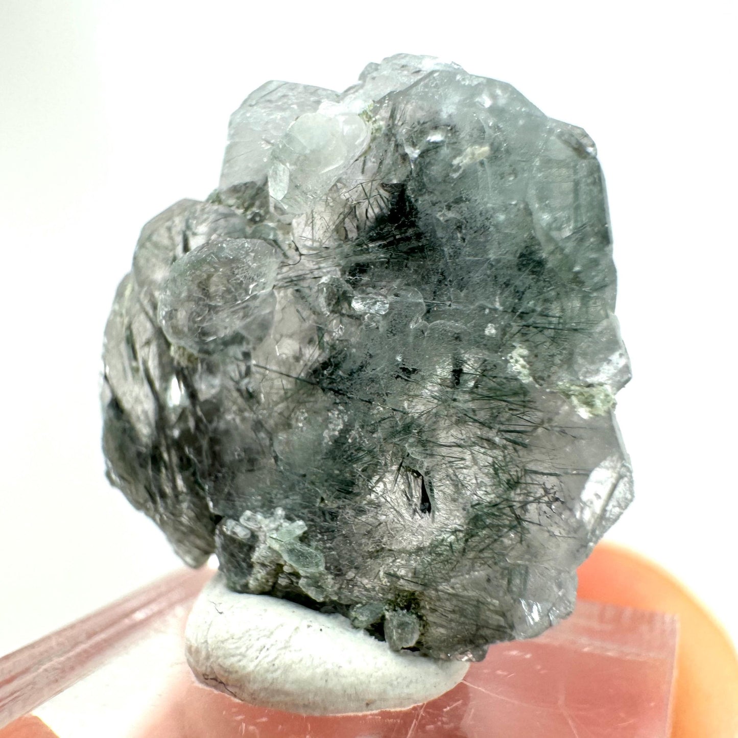 Fluorapatite with Actinolite Inclusions (Pakistan) | terminated apatite crystal, mineral specimen, rare crystals