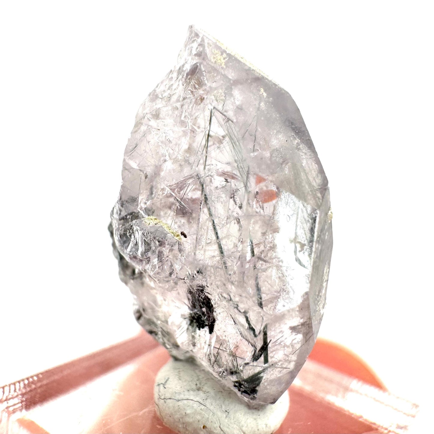 Fluorapatite with Actinolite Inclusions (Pakistan) | terminated apatite crystal, mineral specimen, rare crystals