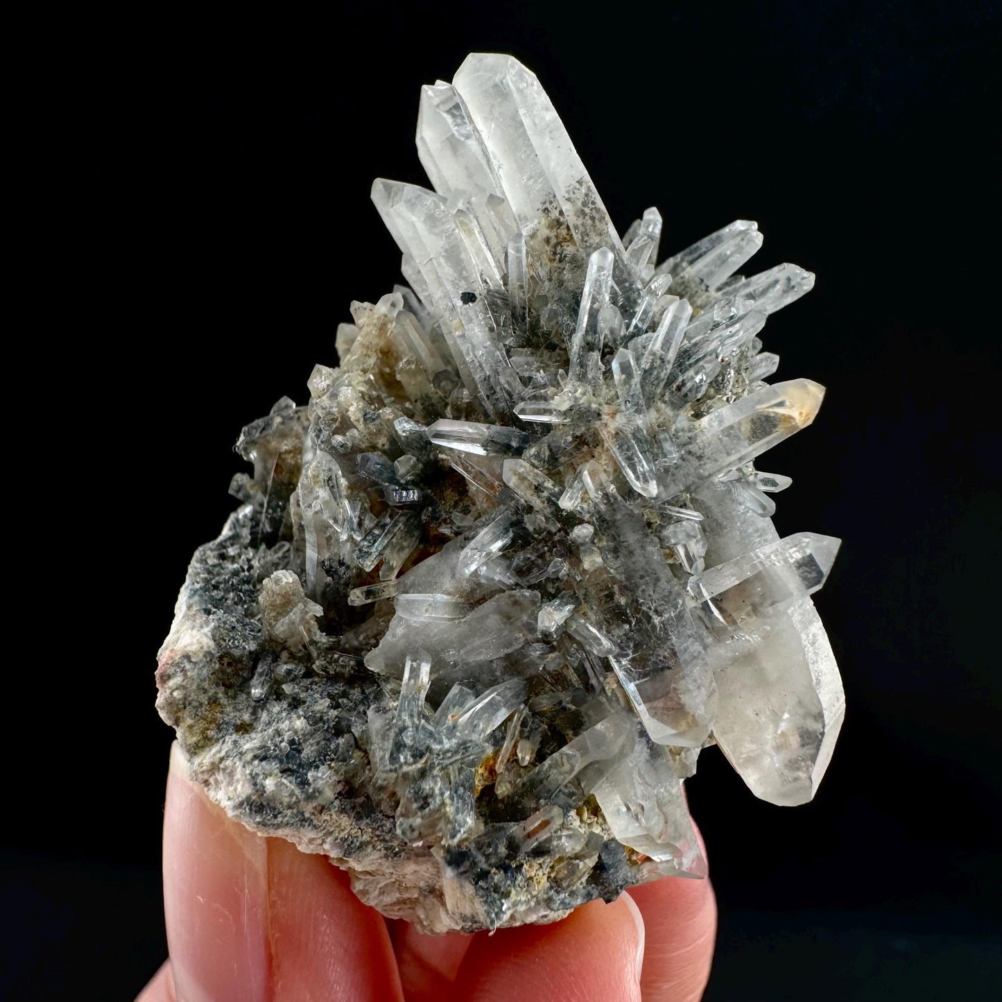 Lattice Quartz with Feldspar (Namibia) | gitter quartz, smoky quartz crystal