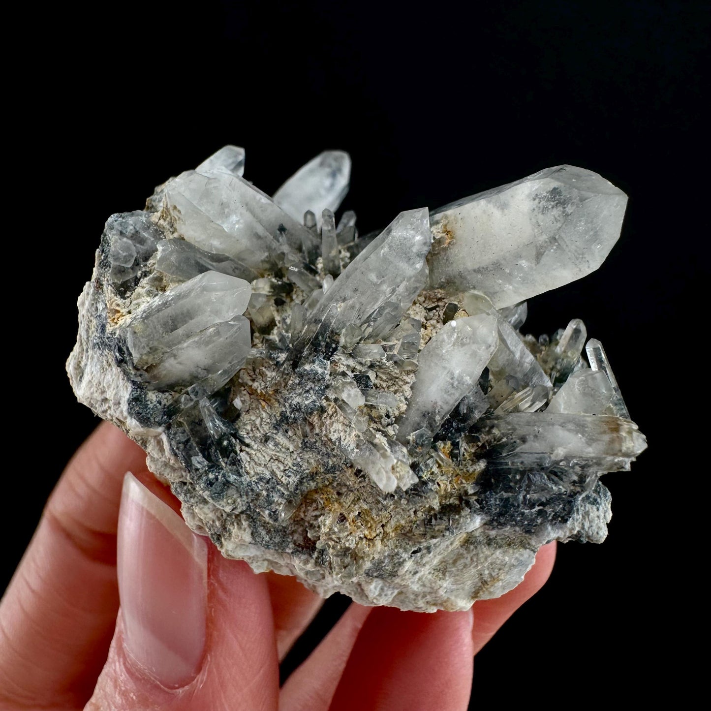 Lattice Quartz with Feldspar (Namibia) | gitter quartz, smoky quartz crystal