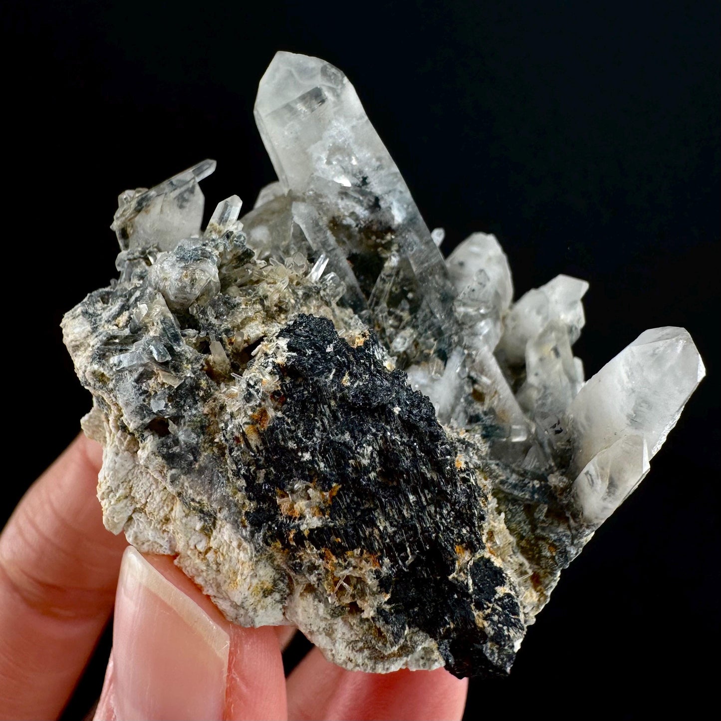 Lattice Quartz with Feldspar (Namibia) | gitter quartz, smoky quartz crystal