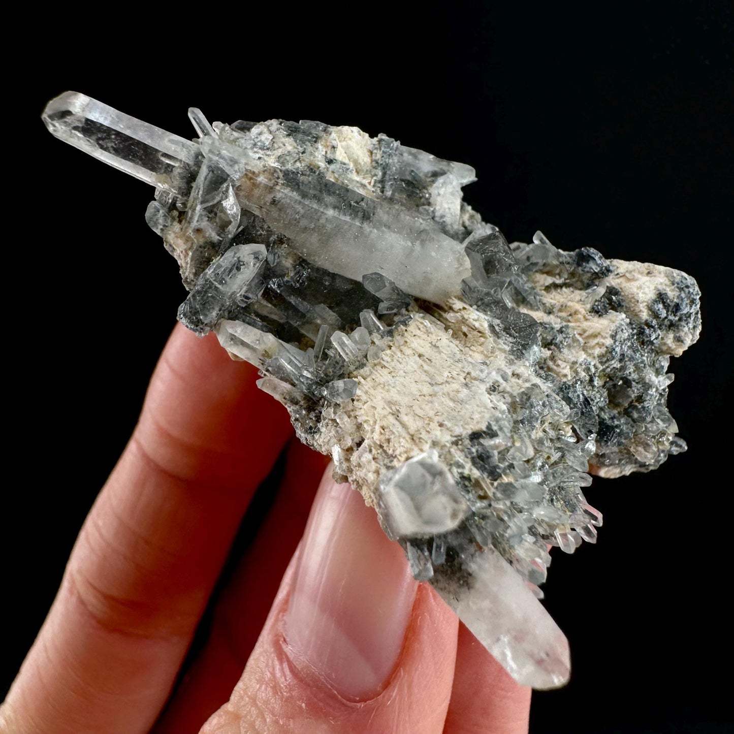 Lattice Quartz with Feldspar (Namibia) | gitter quartz, smoky quartz crystal
