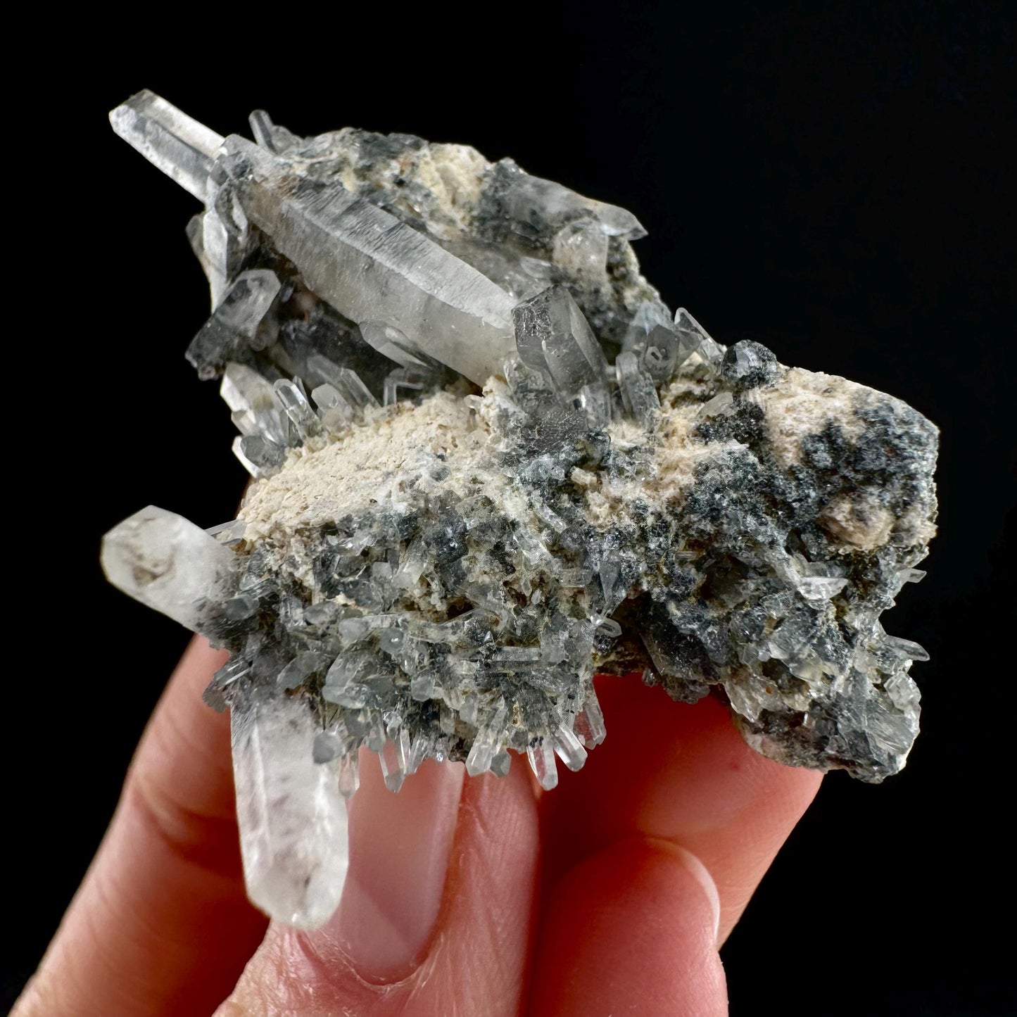 Lattice Quartz with Feldspar (Namibia) | gitter quartz, smoky quartz crystal
