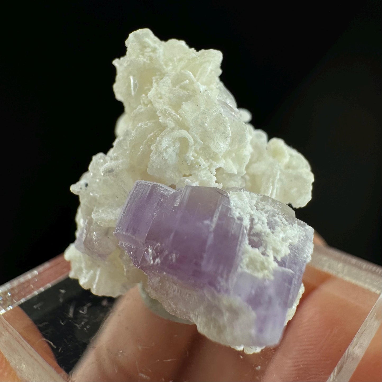 Purple Fluorapatite w/ Albite (Afghanistan) | fluorapatite crystal, natural purple apatite, mineral specimen