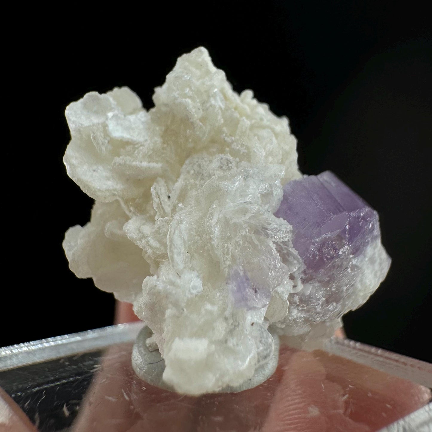 Purple Fluorapatite w/ Albite (Afghanistan) | fluorapatite crystal, natural purple apatite, mineral specimen