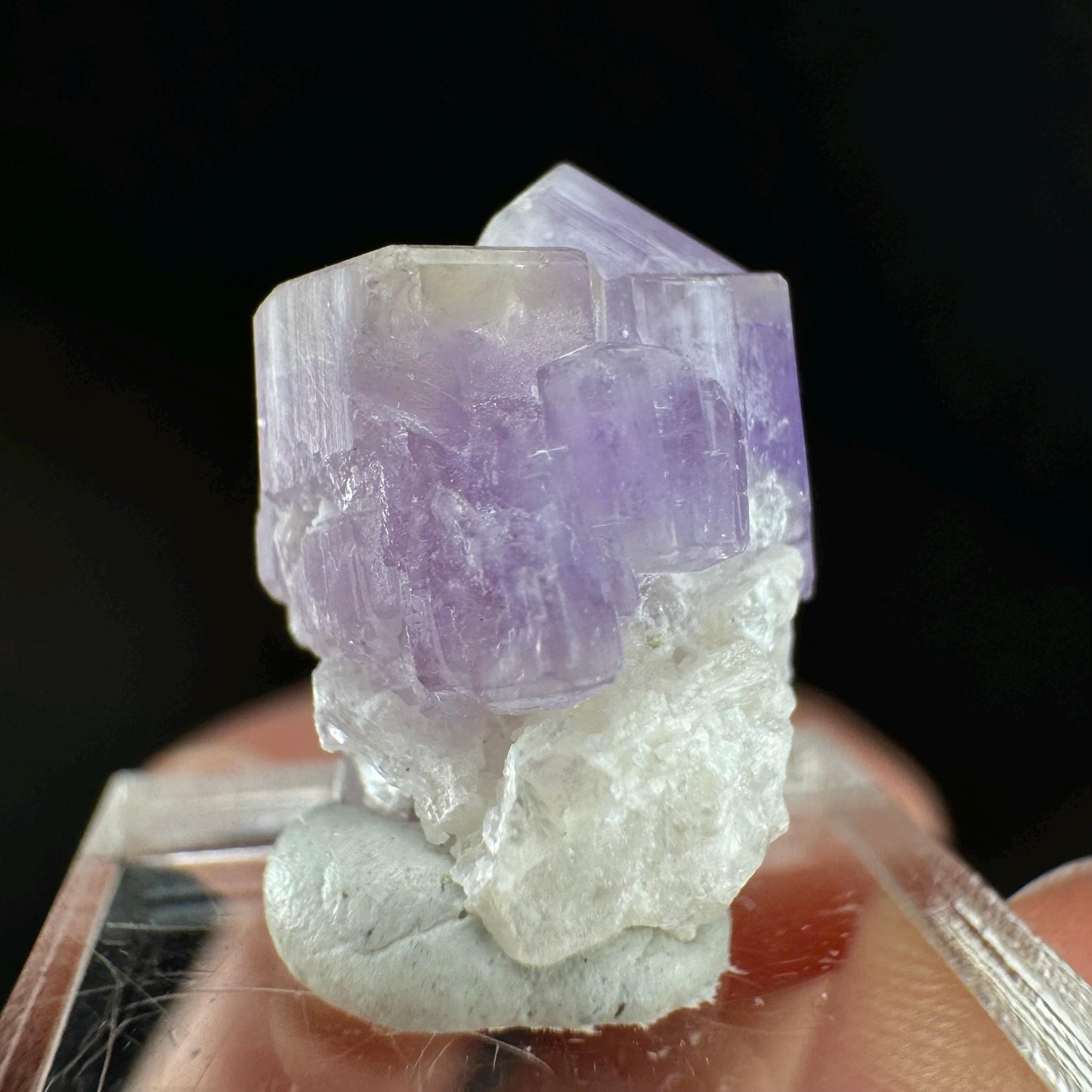 Purple Fluorapatite w/ Albite (Afghanistan) | fluorapatite crystal, natural purple apatite, mineral specimen
