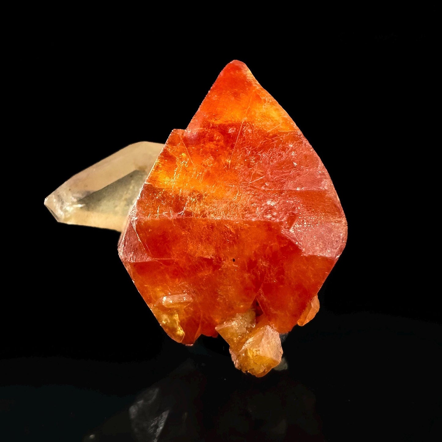 Scheelite w/ Quartz (Pakistan) | natural orange scheelite crystal, mineral specimen, rare crystals