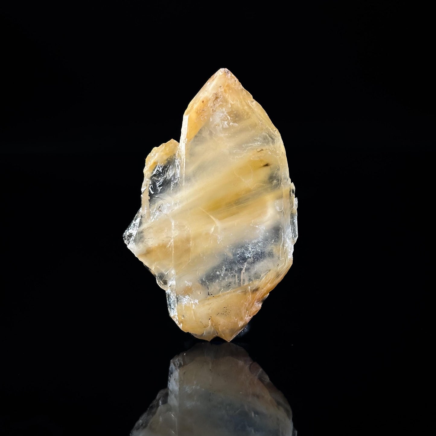 Yellow Bone Quartz (Pakistan) | yellow quartz crystal point, mango quartz, mineral specimen