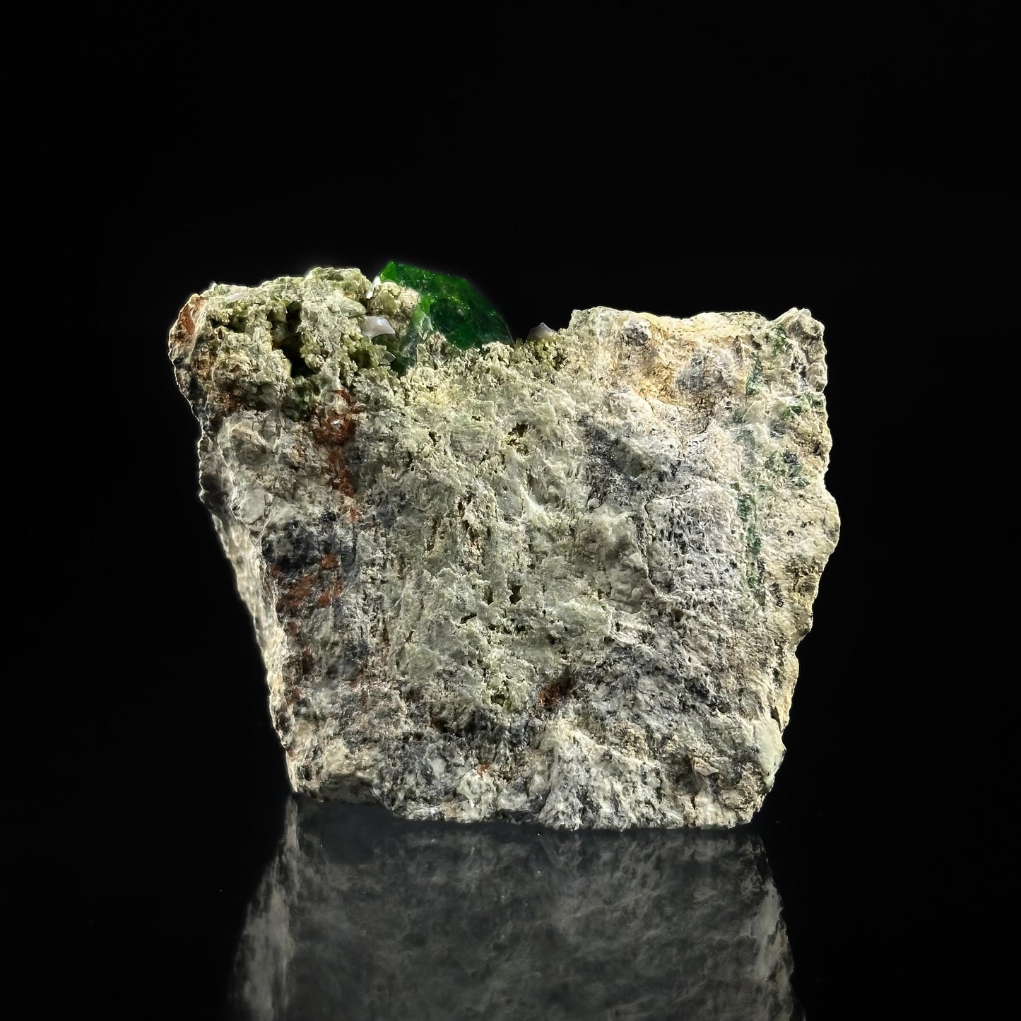 Demantoid Garnet on Matrix (BeIqeys Mountain) | green demantoid garnet crystal, rare mineral specimen