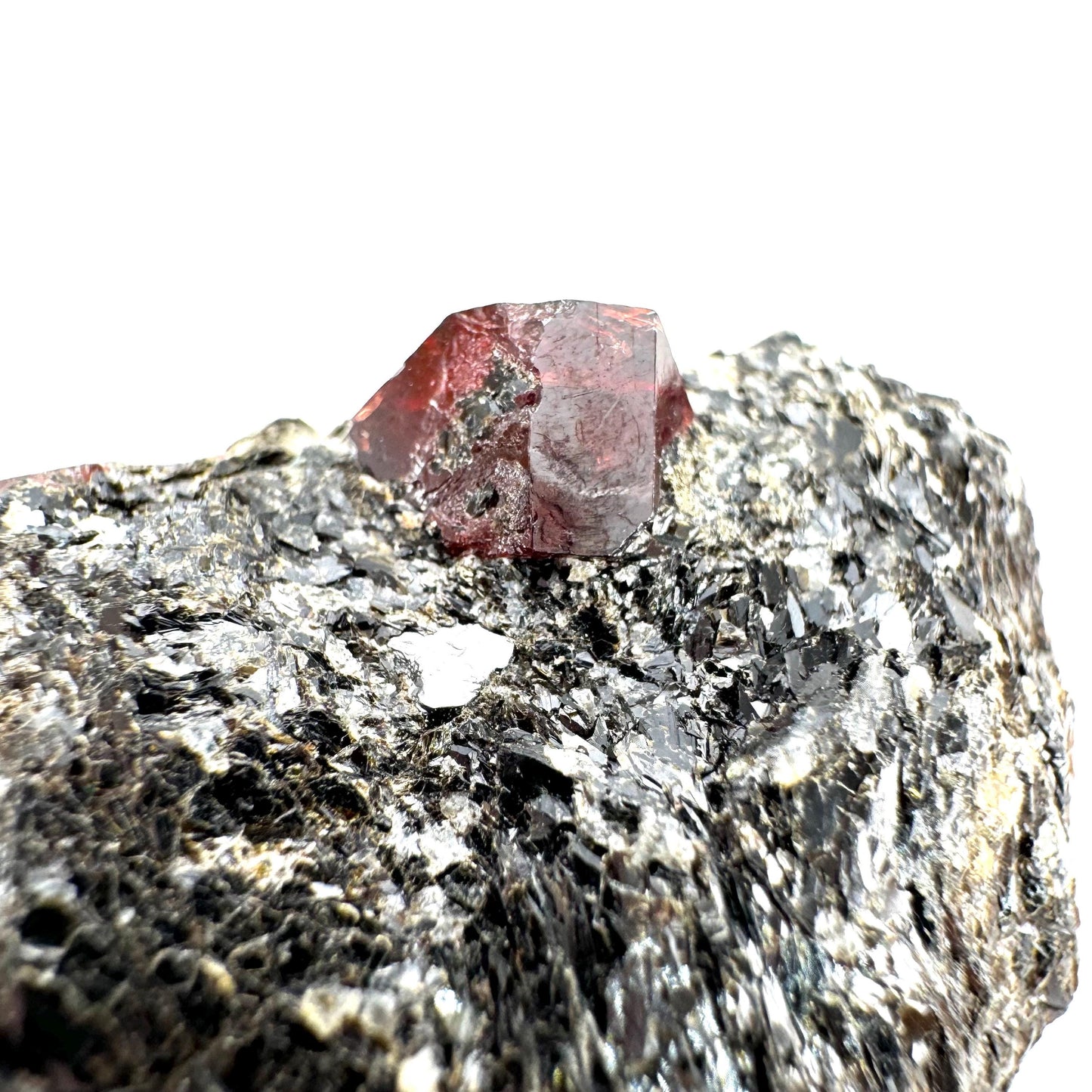 Red Zircon on Matrix (Pakistan) | natural red zircon, raw zircon, zircon crystal, mineral specimen