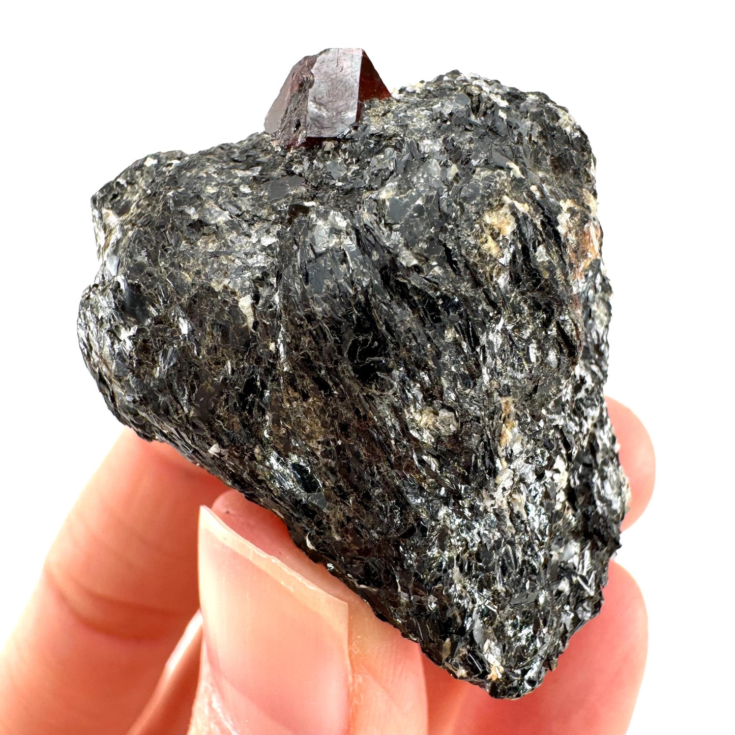 Red Zircon on Matrix (Pakistan) | natural red zircon, raw zircon, zircon crystal, mineral specimen