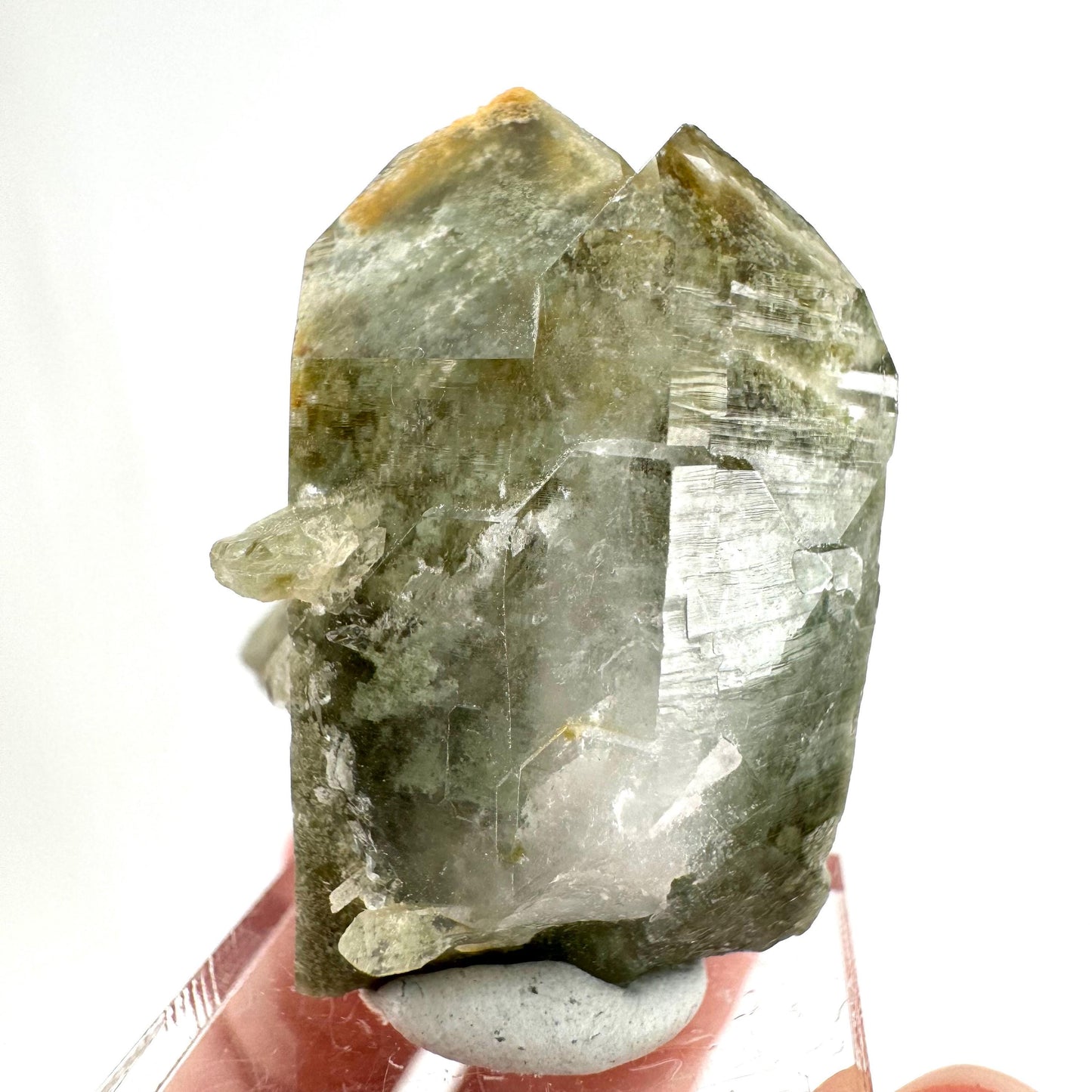 Chlorite Quartz (Pakistan) | green phantom quartz crystal, green chlorite quartz, mineral specimen