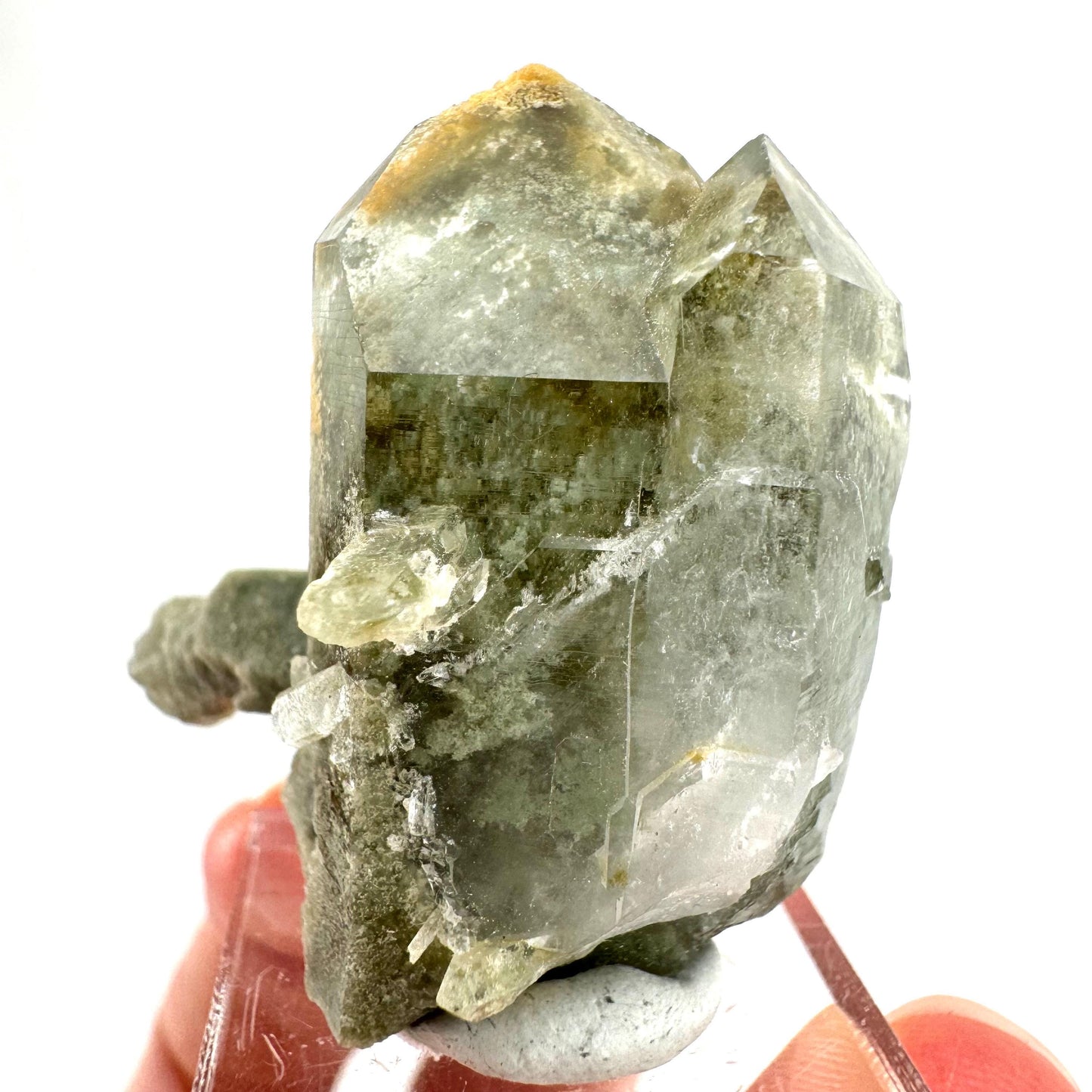 Chlorite Quartz (Pakistan) | green phantom quartz crystal, green chlorite quartz, mineral specimen