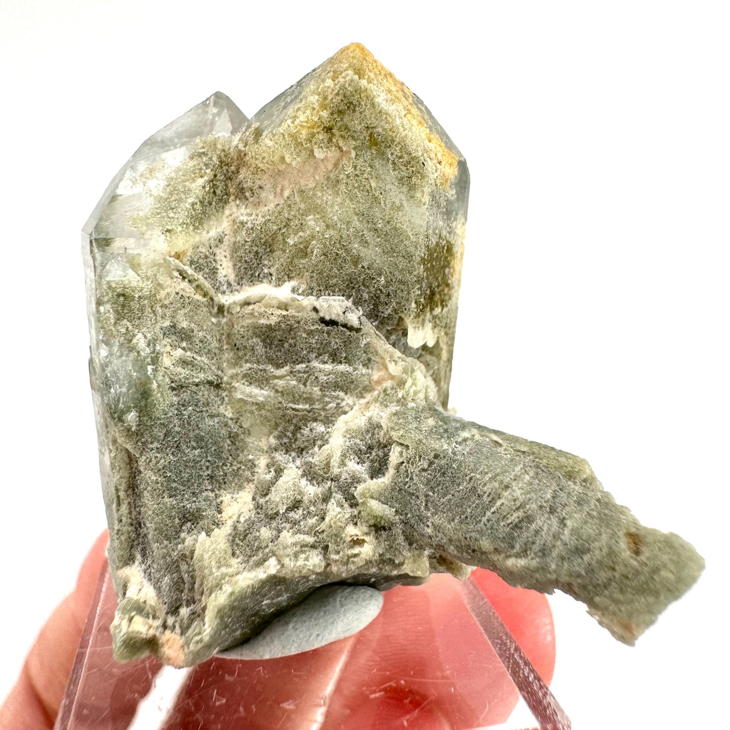 Chlorite Quartz (Pakistan) | green phantom quartz crystal, green chlorite quartz, mineral specimen