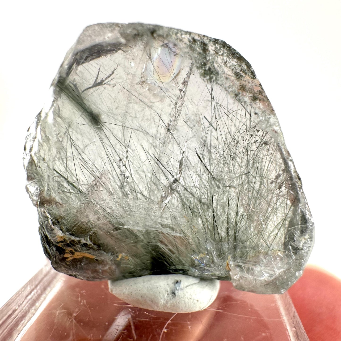 Fluorapatite with Actinolite Inclusions (Pakistan) | terminated apatite crystal, mineral specimen, rare crystals