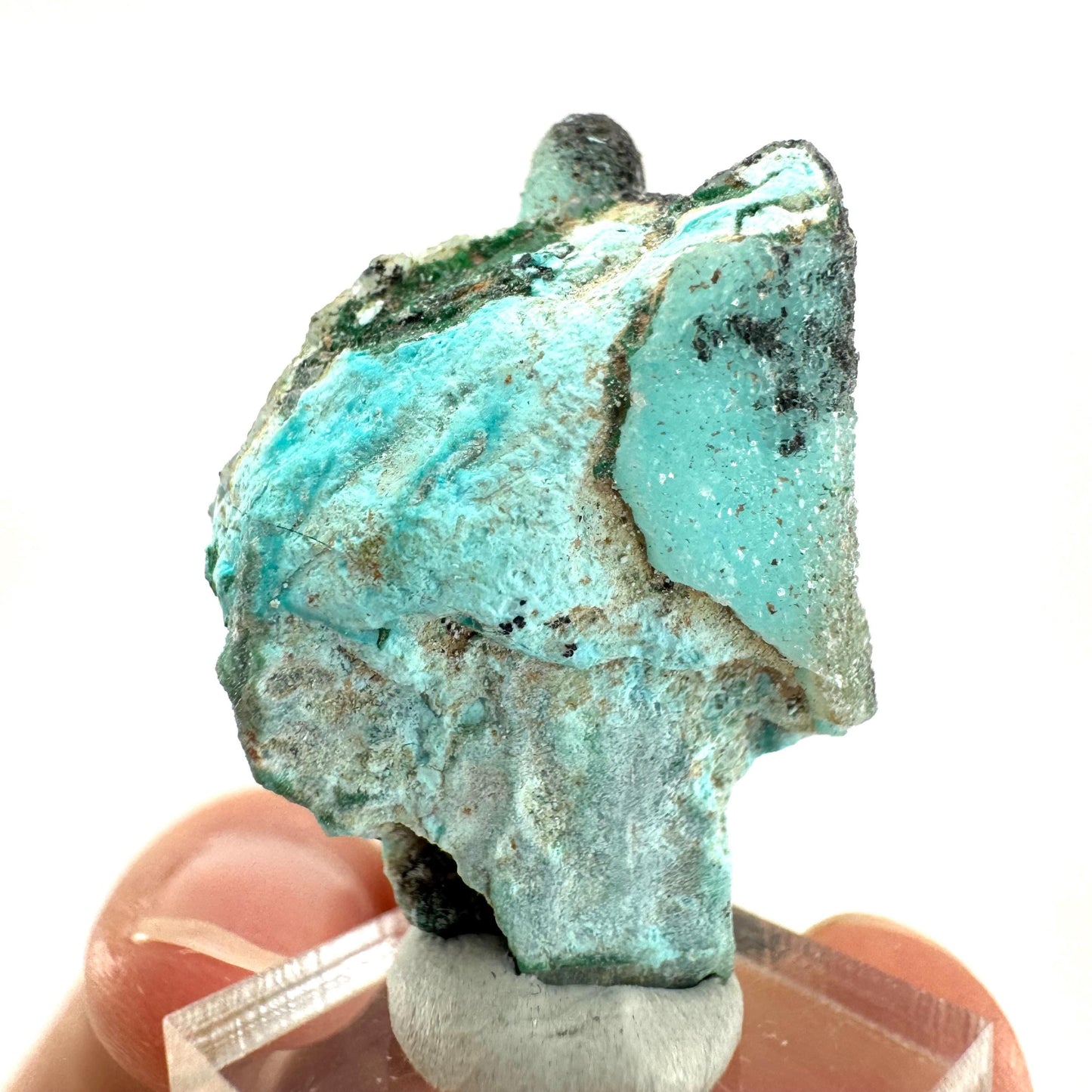 Chrysocolla Pseudomorph after Azurite (DR Congo) | blue chrysocolla crystal, mineral specimen