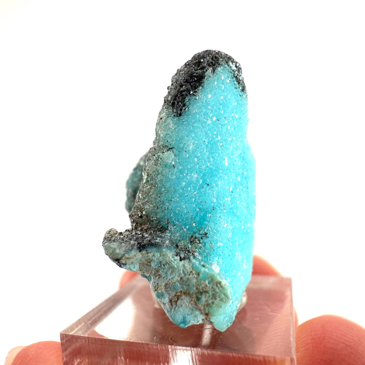 Chrysocolla Pseudomorph after Azurite (DR Congo) | blue chrysocolla crystal, mineral specimen