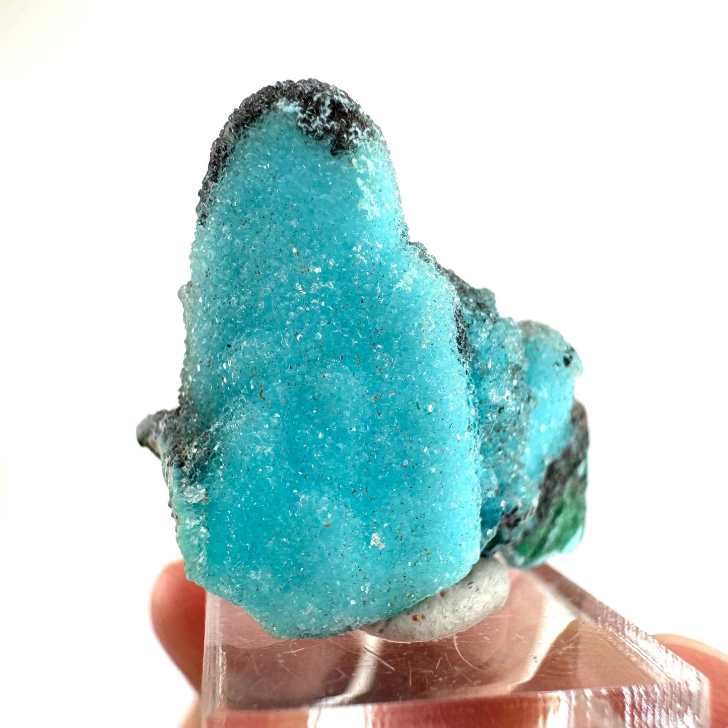 Chrysocolla Pseudomorph after Azurite (DR Congo) | blue chrysocolla crystal, mineral specimen