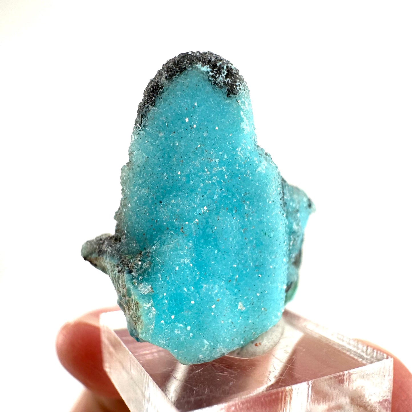 Chrysocolla Pseudomorph after Azurite (DR Congo) | blue chrysocolla crystal, mineral specimen