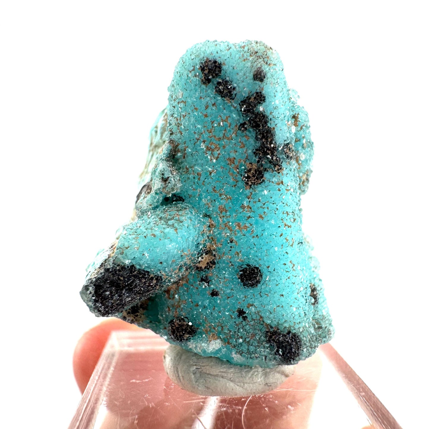 Chrysocolla Pseudomorph after Azurite (DR Congo) | blue chrysocolla crystal, mineral specimen