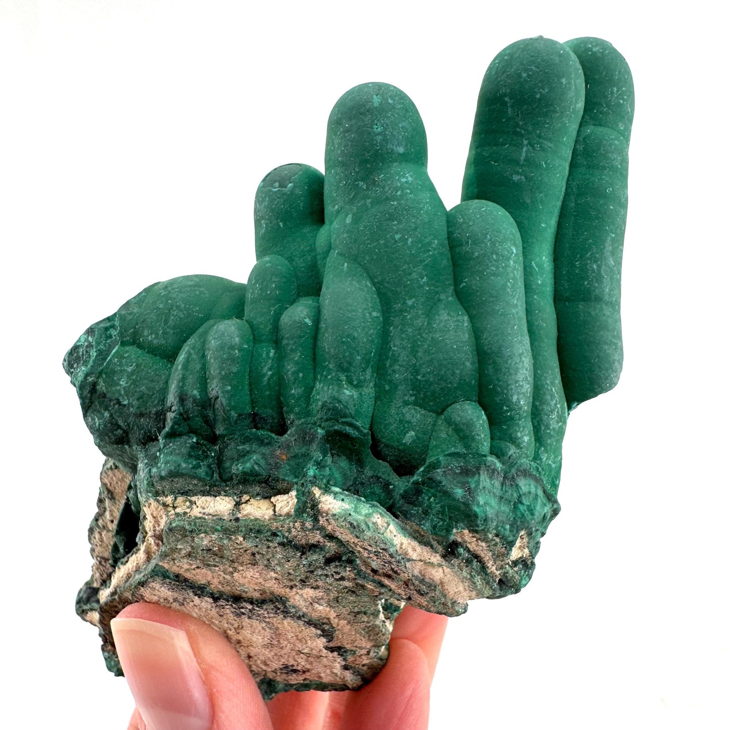Malachite Stalactite (DR Congo) | natural malachite crystal, mineral specimen