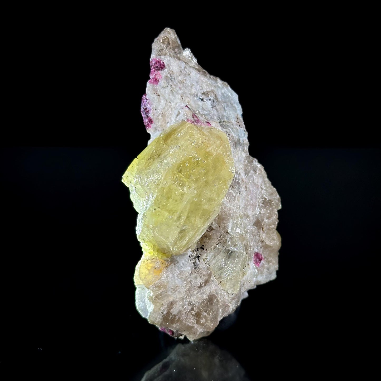 Londonite with Liddicoatite on Matrix (Madagascar) | rare mineral specimen, londonite liddicoatite crystal