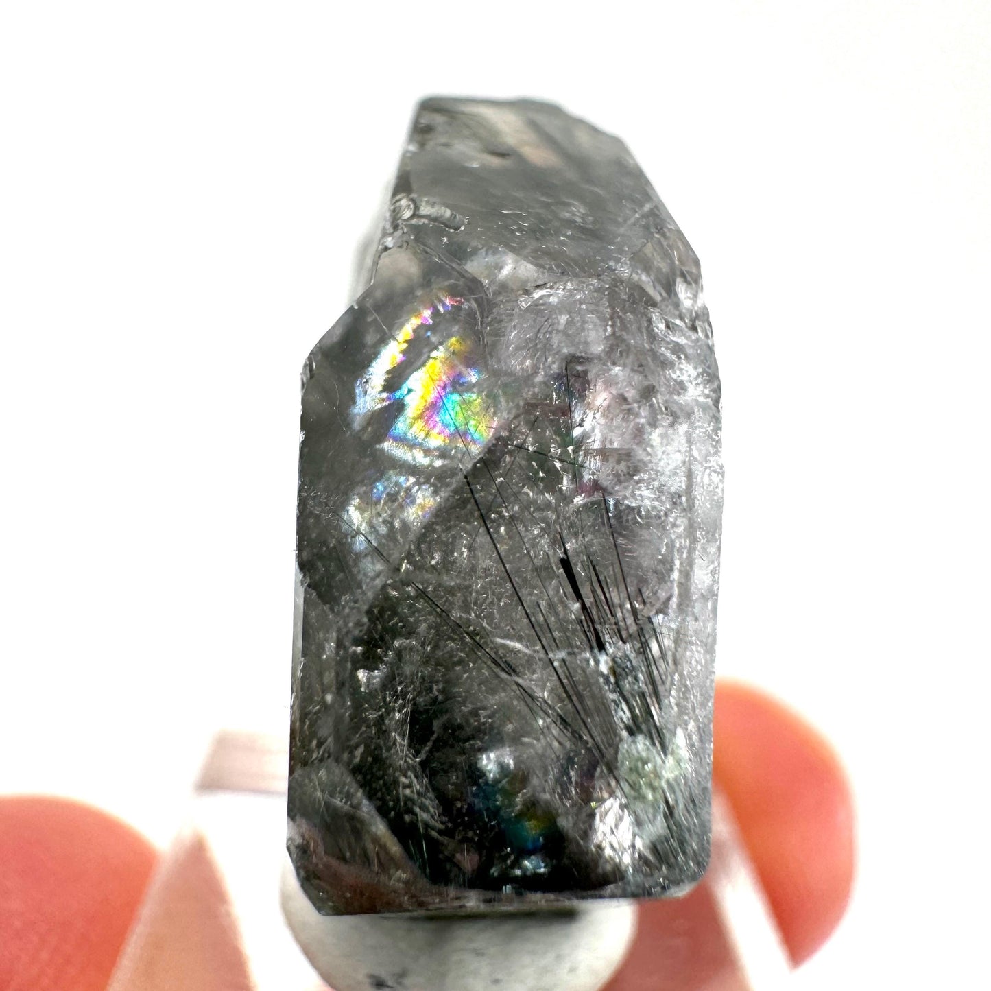 Fluorapatite with Actinolite Inclusions (Pakistan) | terminated apatite crystal, mineral specimen, rare crystals