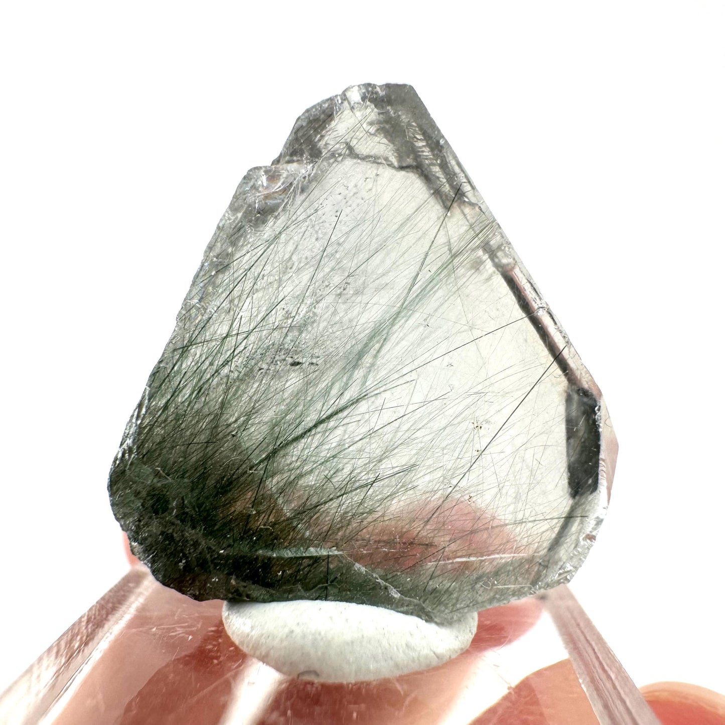 Fluorapatite with Actinolite Inclusions (Pakistan) | terminated apatite crystal, mineral specimen, rare crystals