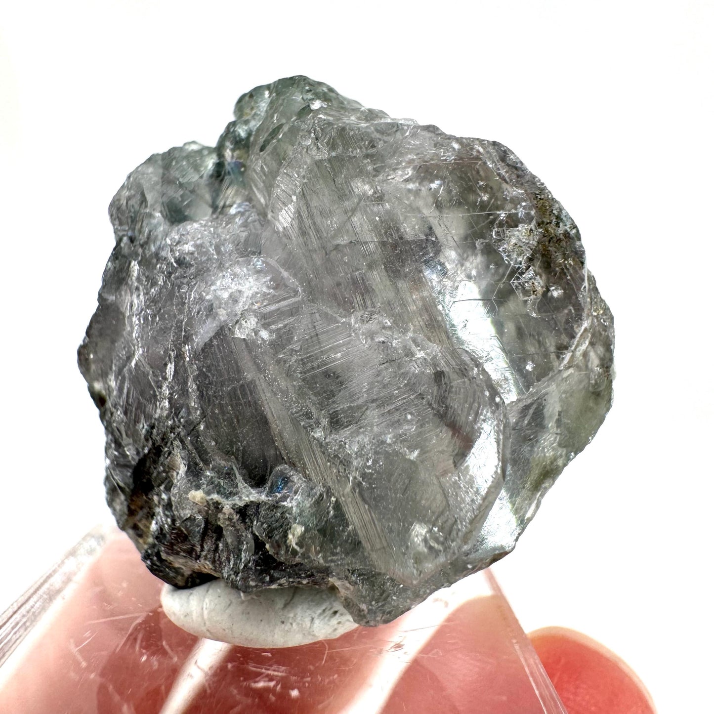 Fluorapatite with Actinolite Inclusions (Pakistan) | terminated apatite crystal, mineral specimen, rare crystals