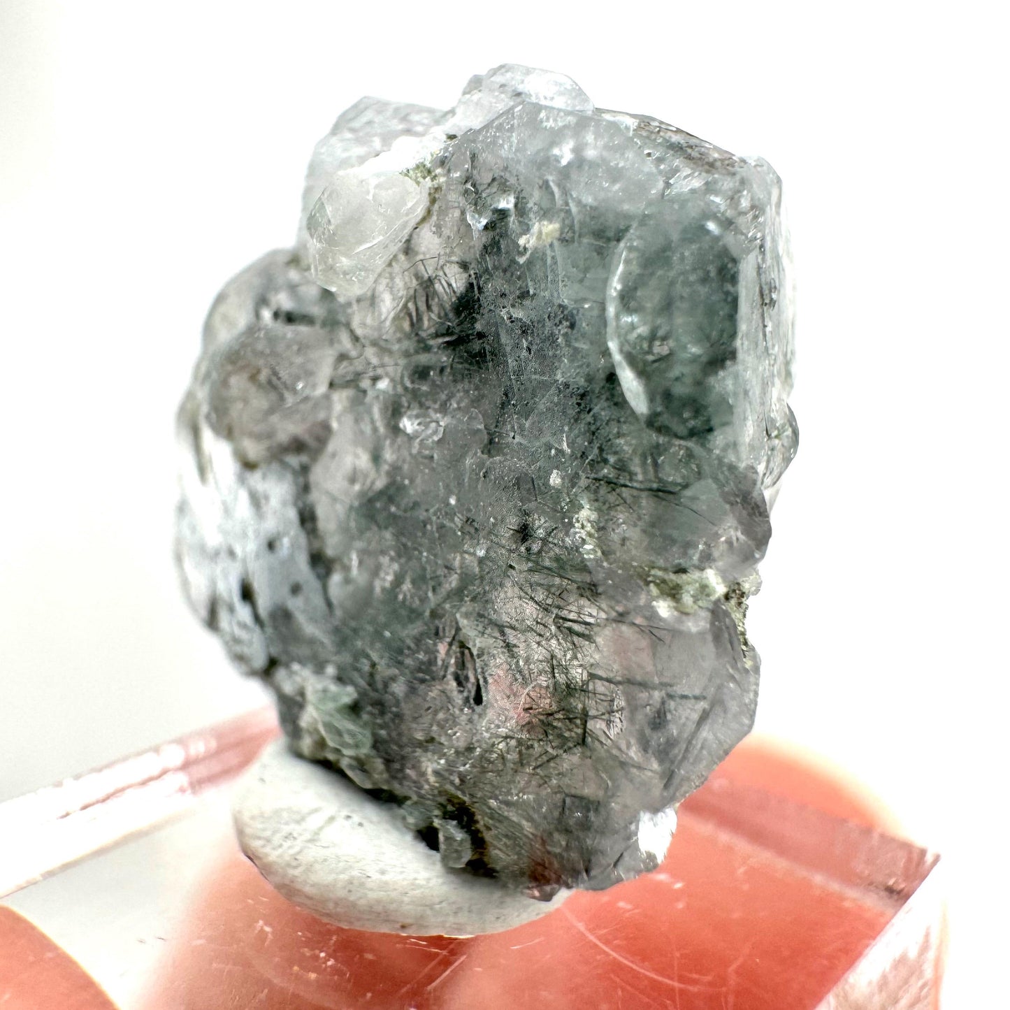 Fluorapatite with Actinolite Inclusions (Pakistan) | terminated apatite crystal, mineral specimen, rare crystals