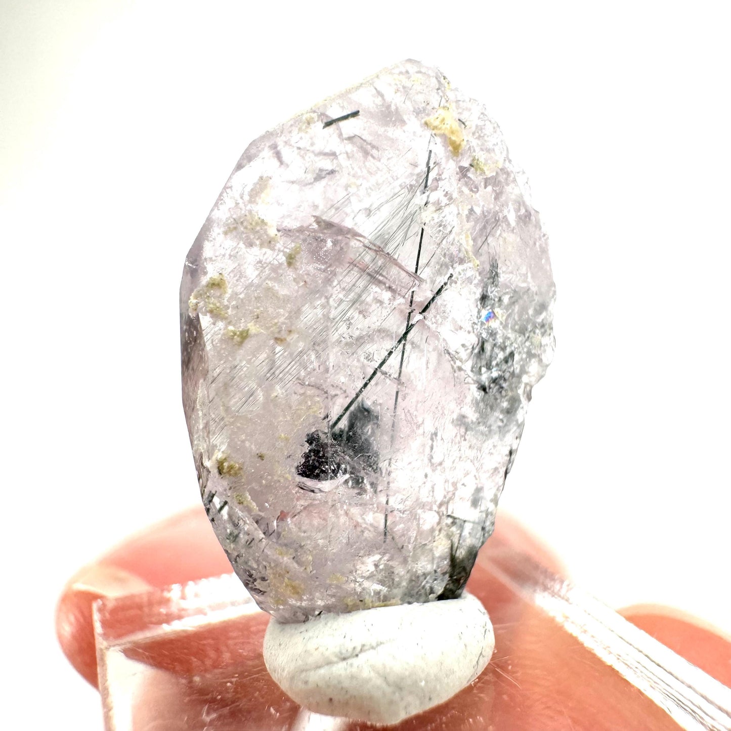 Fluorapatite with Actinolite Inclusions (Pakistan) | terminated apatite crystal, mineral specimen, rare crystals