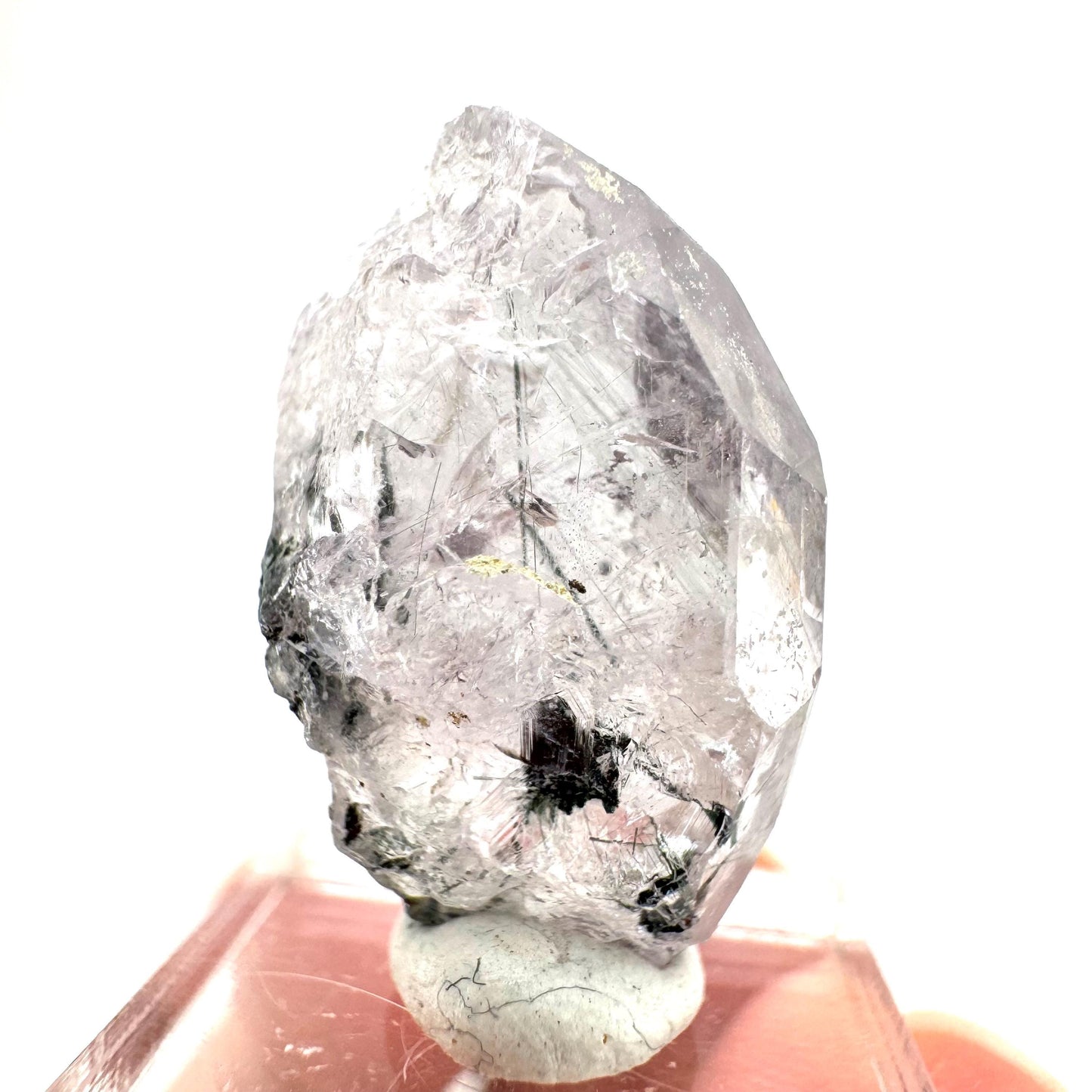Fluorapatite with Actinolite Inclusions (Pakistan) | terminated apatite crystal, mineral specimen, rare crystals
