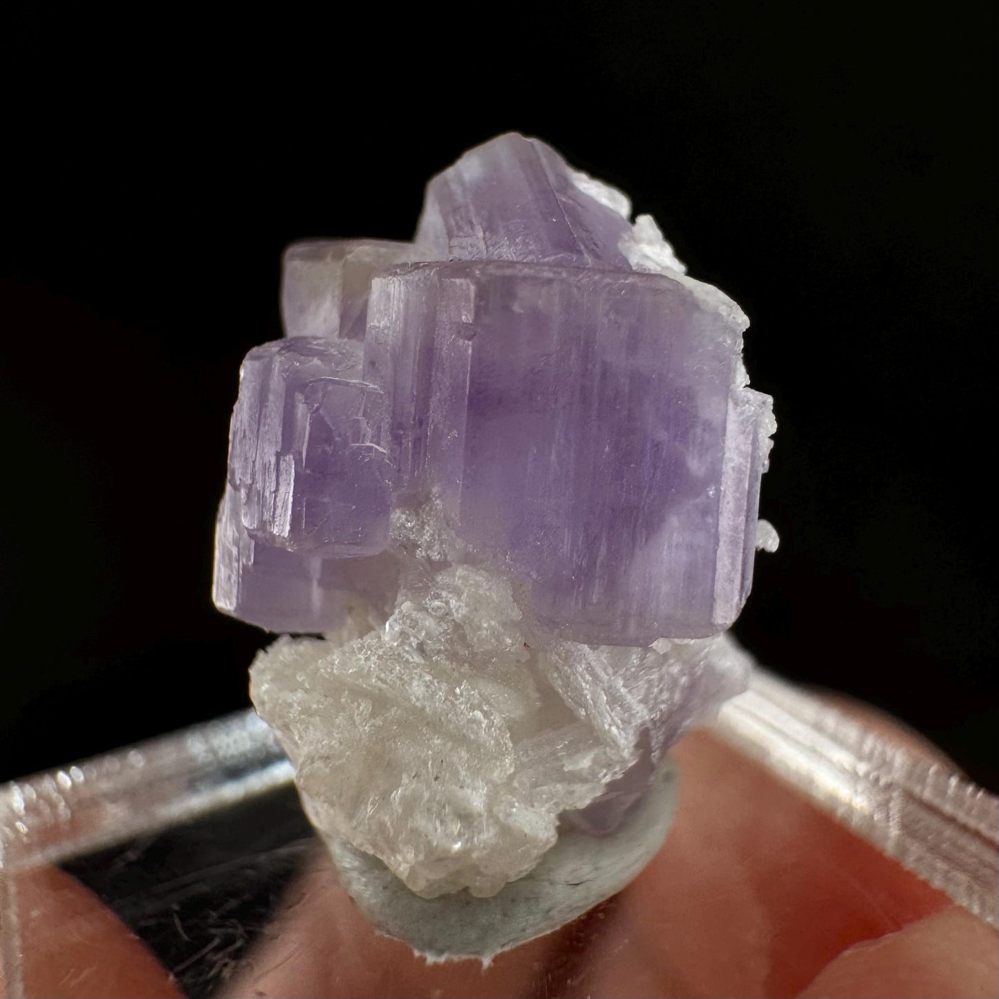 Purple Fluorapatite w/ Albite (Afghanistan) | fluorapatite crystal, natural purple apatite, mineral specimen