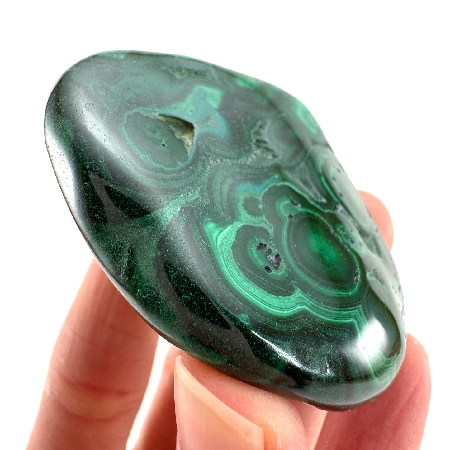 Polished Malachite (DR Congo) | natural malachite, malachite freeform, malachite, mineral specimen