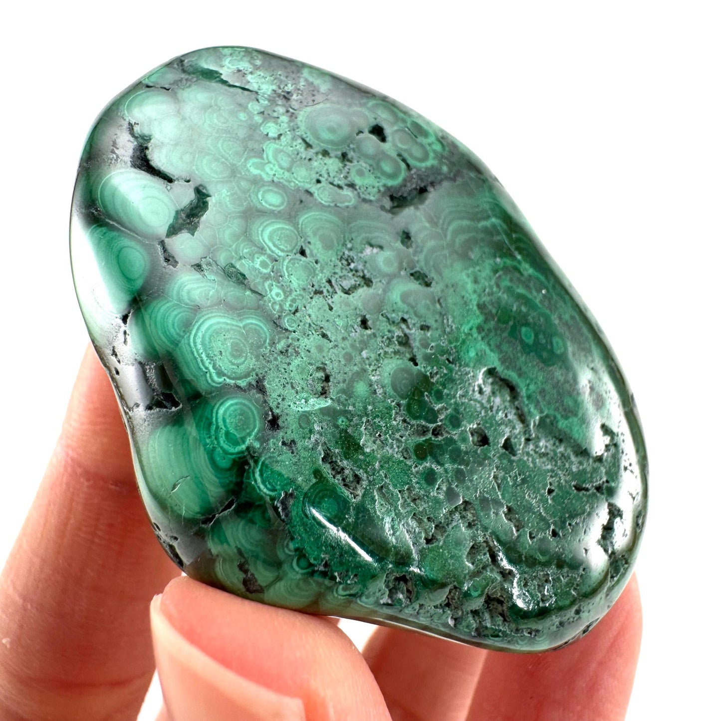 Polished Malachite (DR Congo) | natural malachite, malachite freeform, malachite, mineral specimen