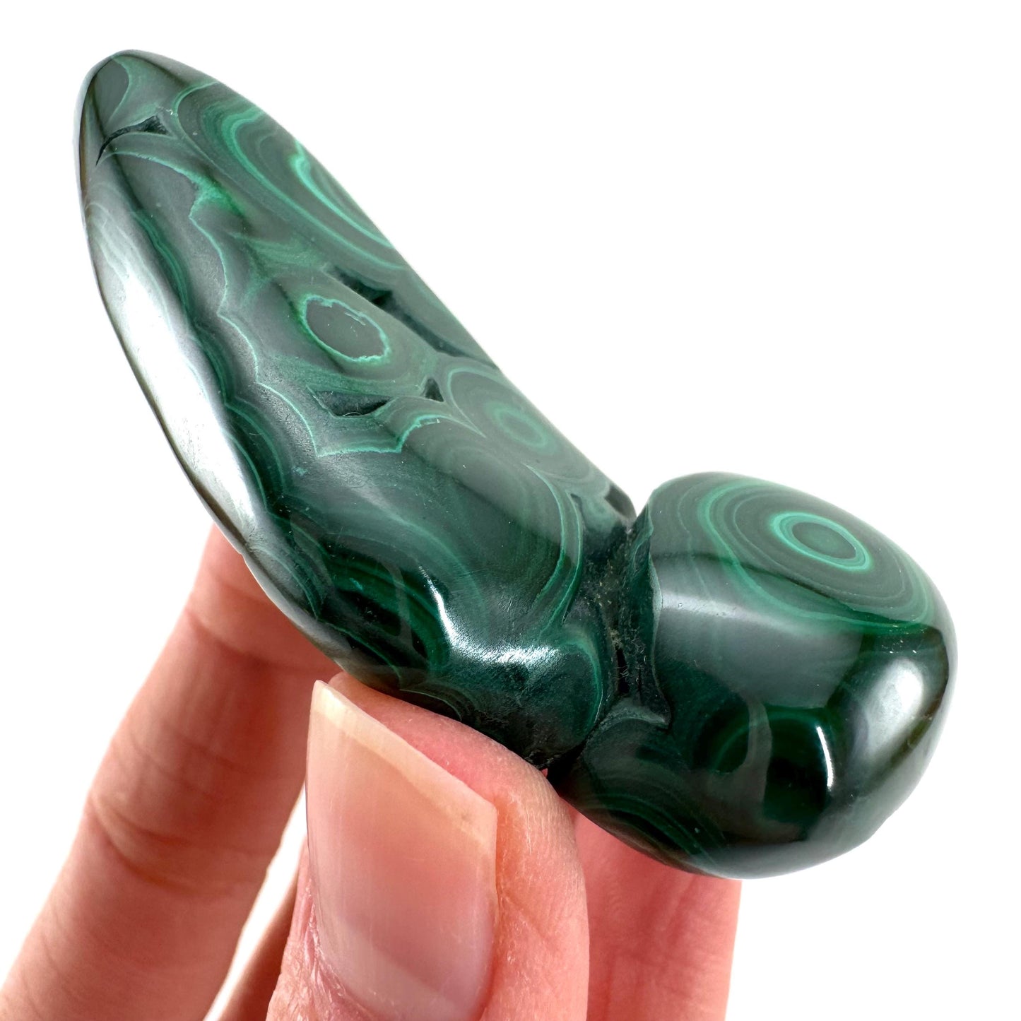 Polished Malachite (DR Congo) | natural malachite, malachite freeform, malachite, mineral specimen