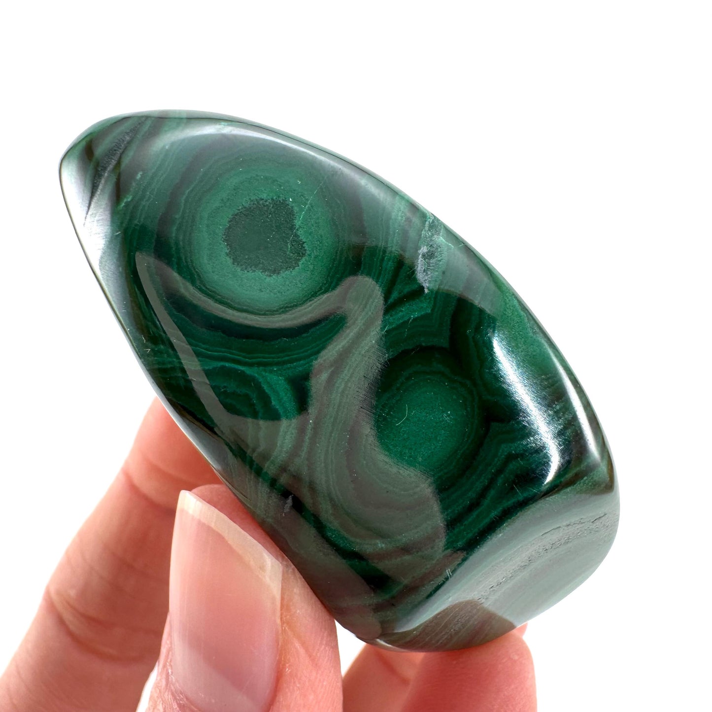 Polished Malachite (DR Congo) | natural malachite, malachite freeform, malachite, mineral specimen