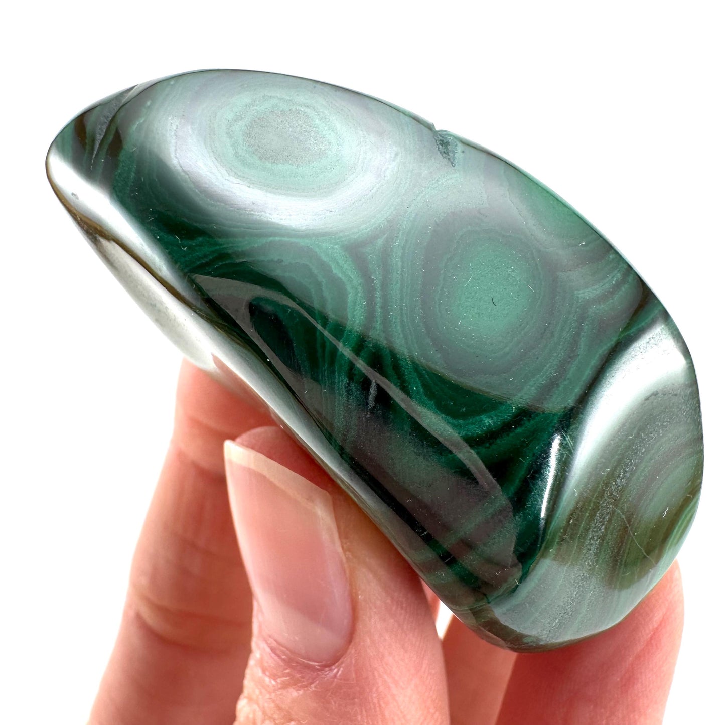 Polished Malachite (DR Congo) | natural malachite, malachite freeform, malachite, mineral specimen
